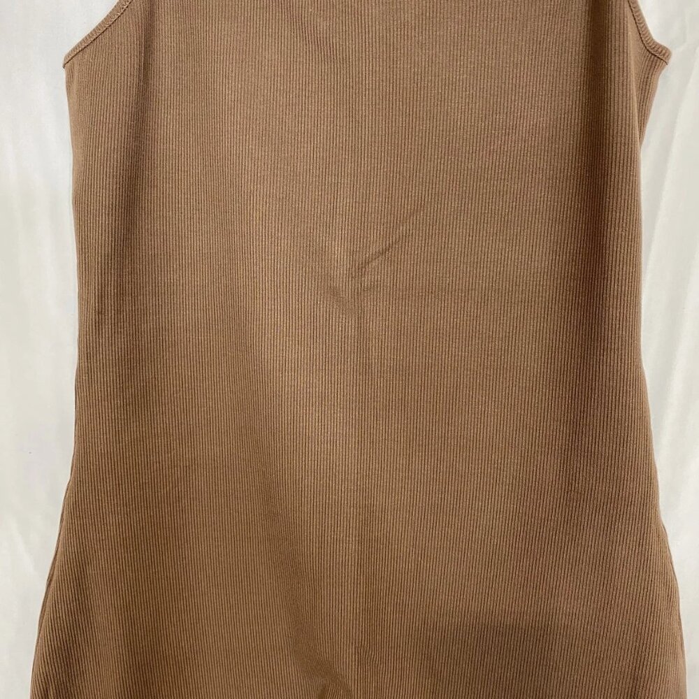 NEW BUMPSUIT Sculpting Rib Soft Maternity Unitard Jumpsuit – Brown – Size L - Picture 10 of 12